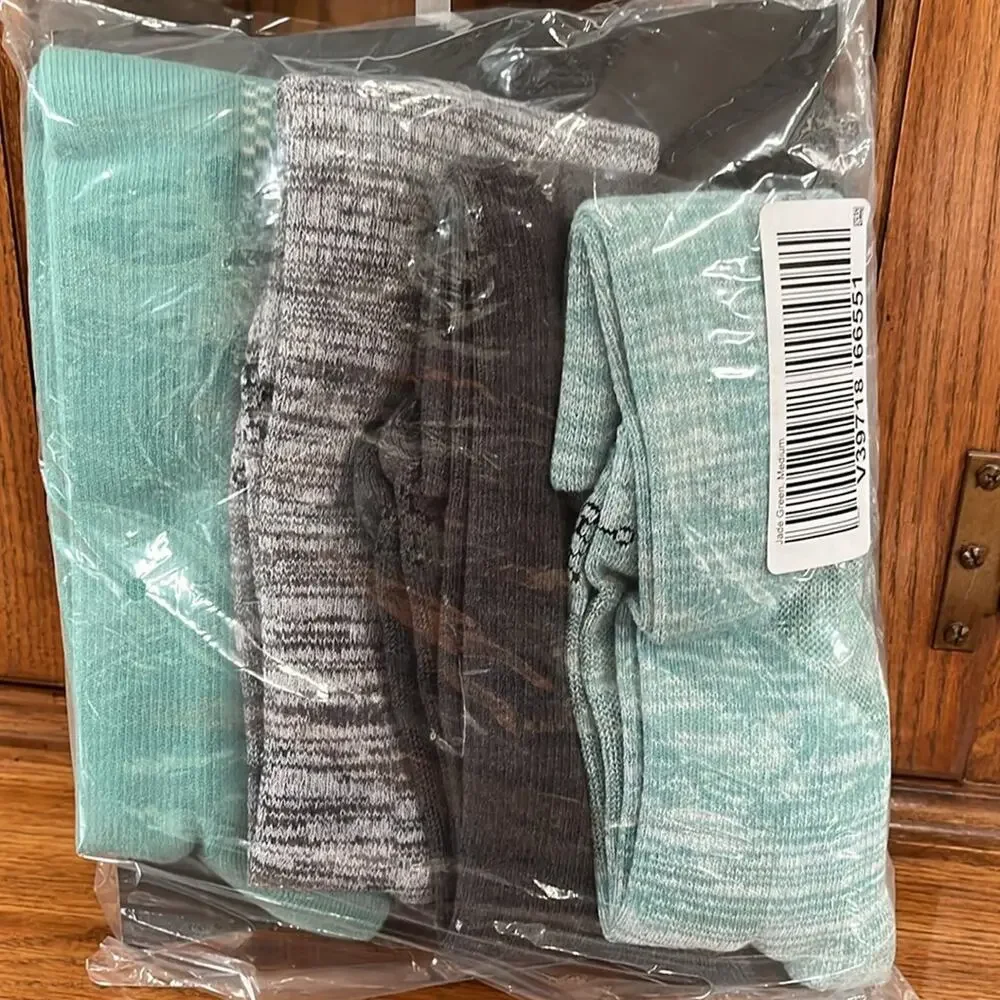 4X Tommie Copper Socks Womens Over‎ the Calf Compression Large Gray Jade Green